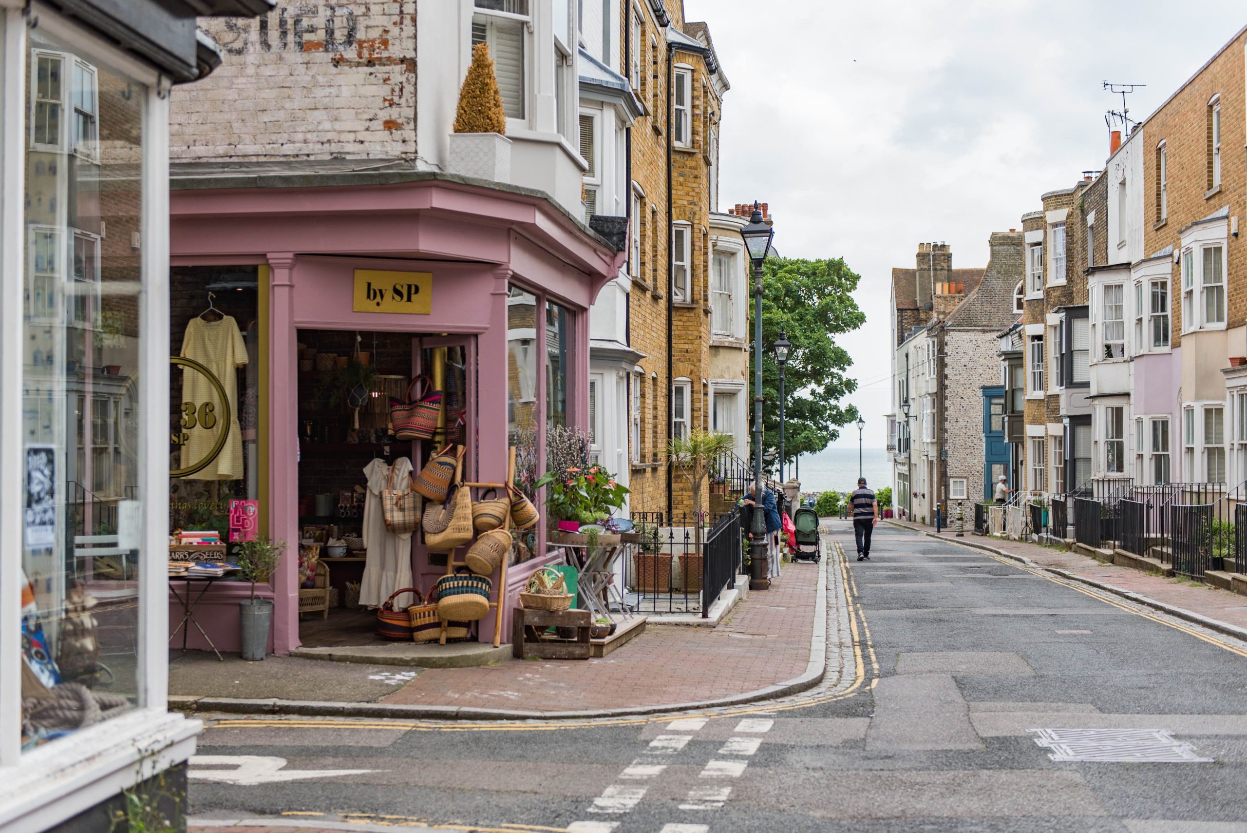 Quaint streets and shops in Ramsgate, Kent