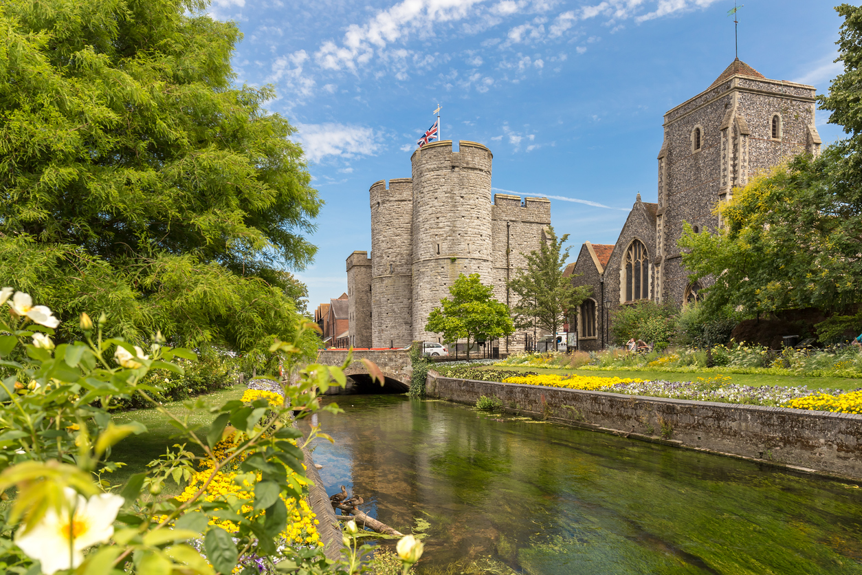 Canterbury view in summer, Kent, England