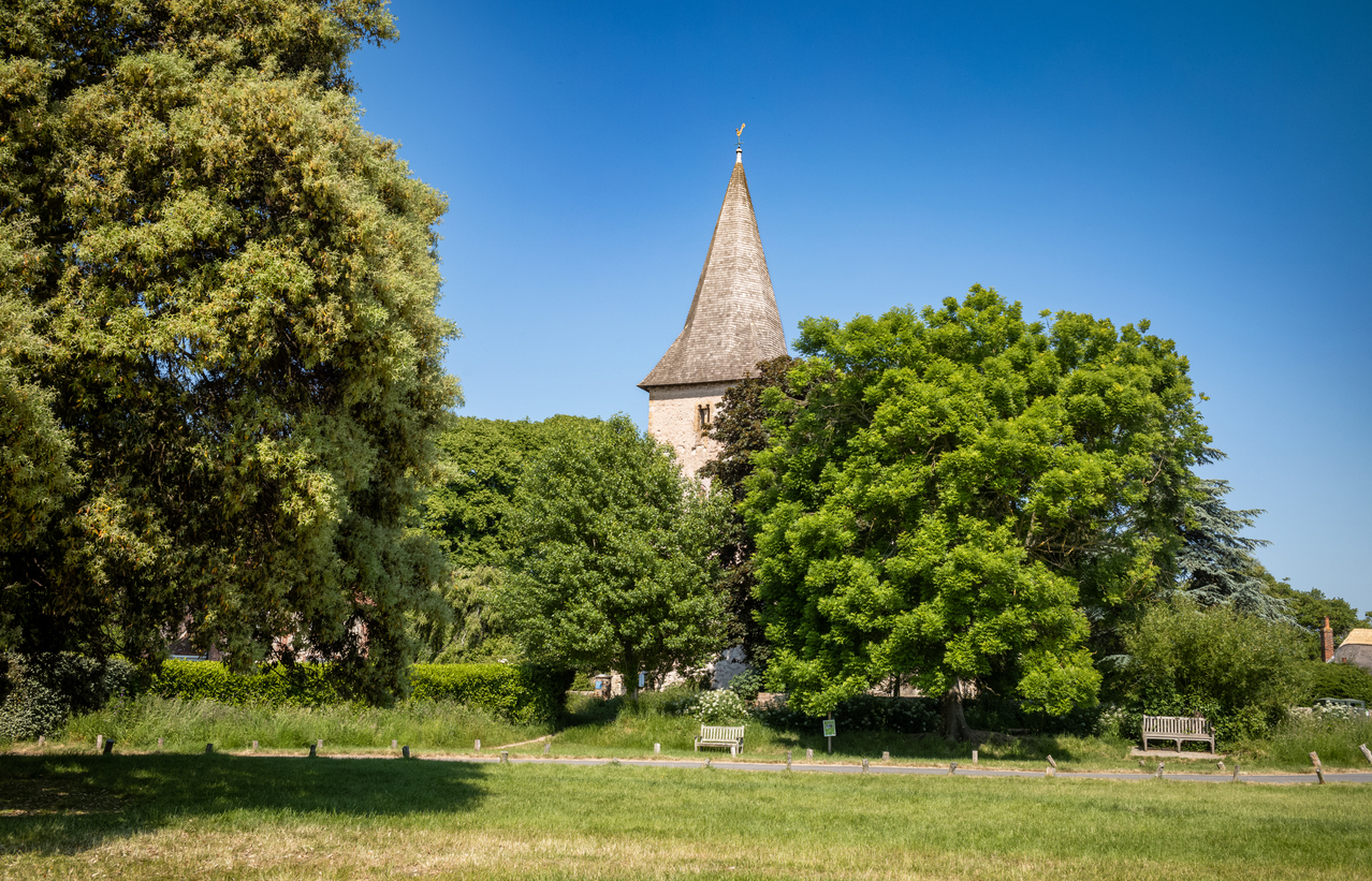 Church and countryside in West Sussex