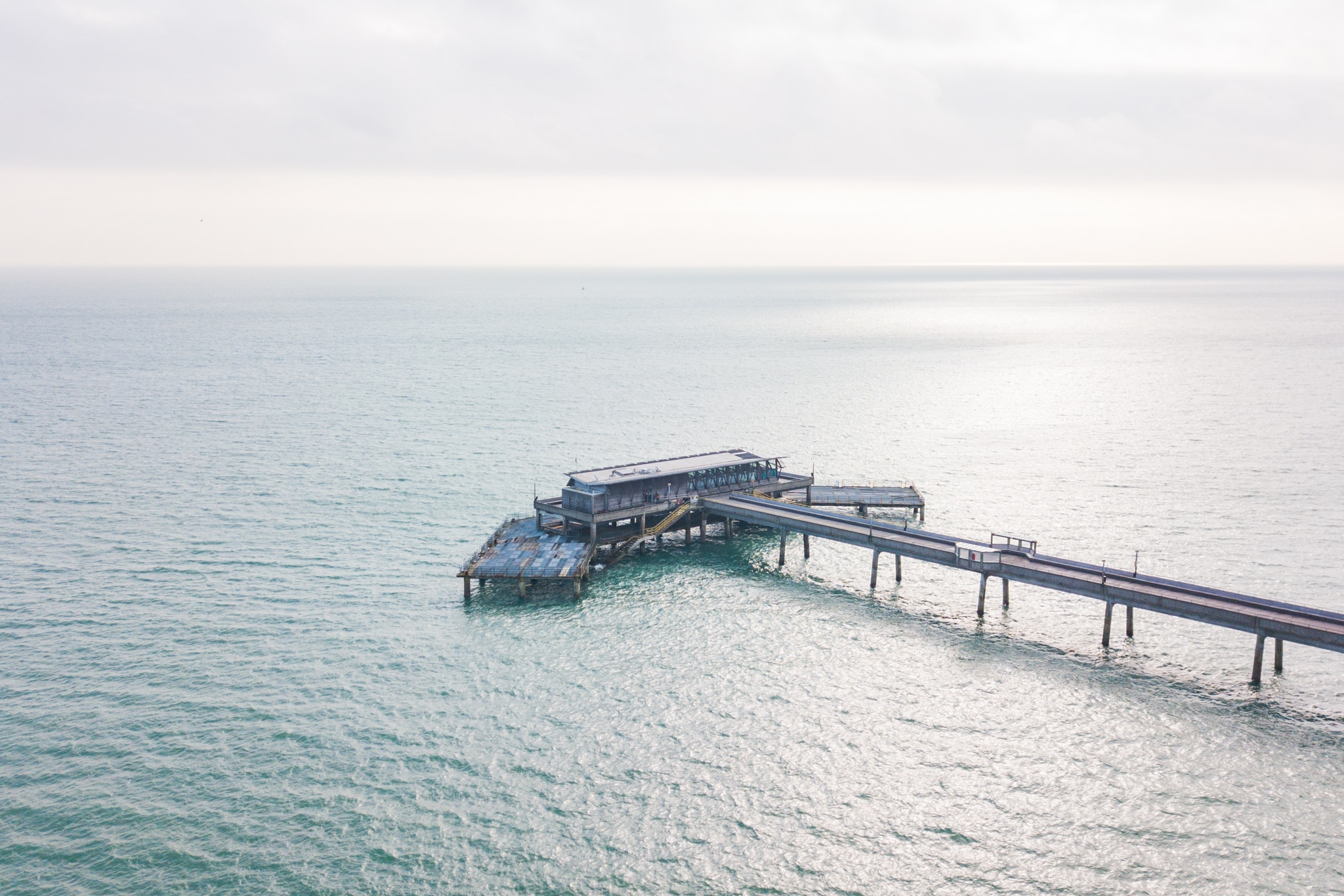 Drone image of Deal Pier in Kent