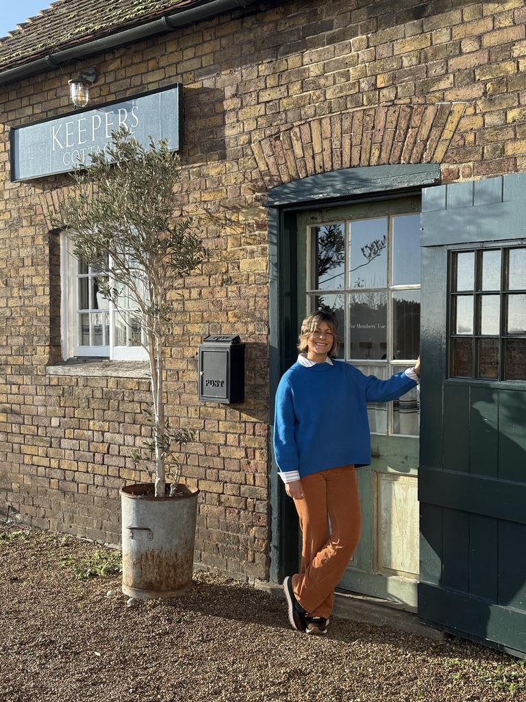 Kirsty outside the Keepers Cottages office, in Deal