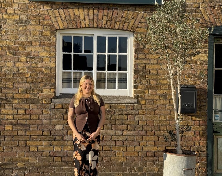 Edith, property manager, outside Keepers Cottages Deal office